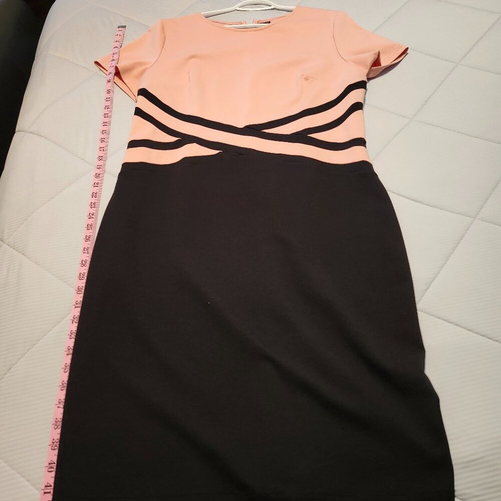 Lovely Peach & Black Dress
